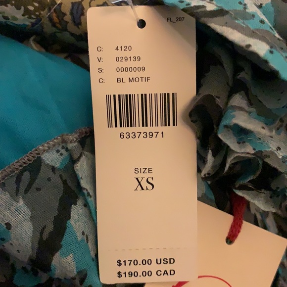 🆕 Anthropologie Raga Floral Patchwork Maxi Skirt Aqua Green Tan - Picture 8 of 9